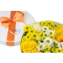 Box žlutých květin zavřený